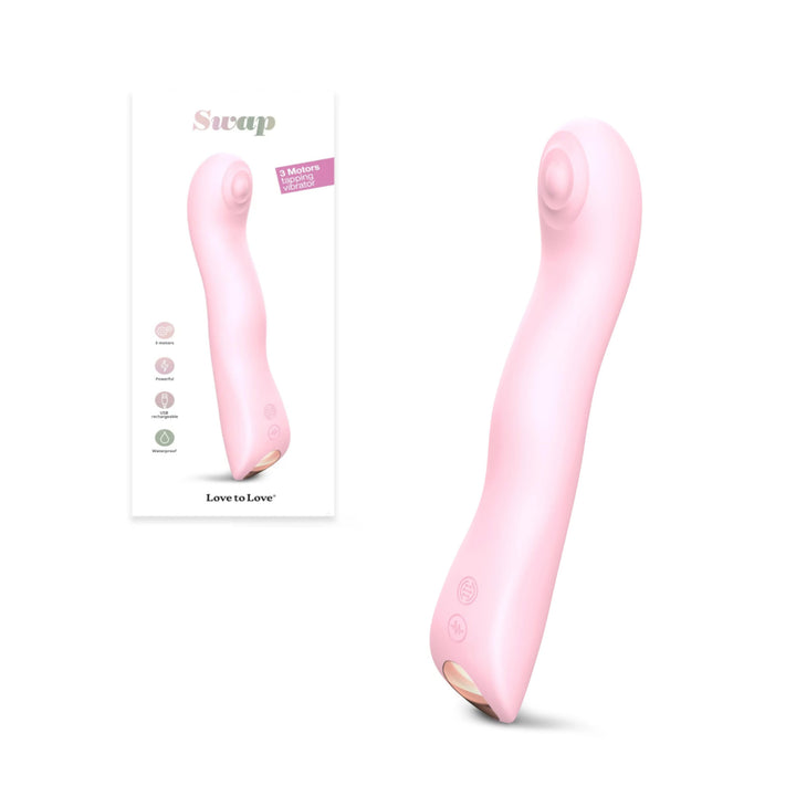 Swap 3 MOTORS G-Spot Flexible Vibrator W/ TAPPING