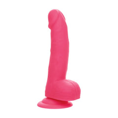 Neon Pink 6 inch Studs Dildo