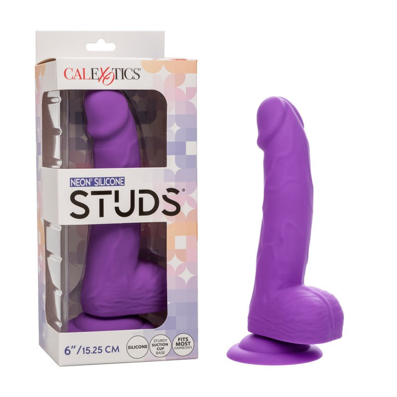 Neon Silicone Studs 6 inch in Purple