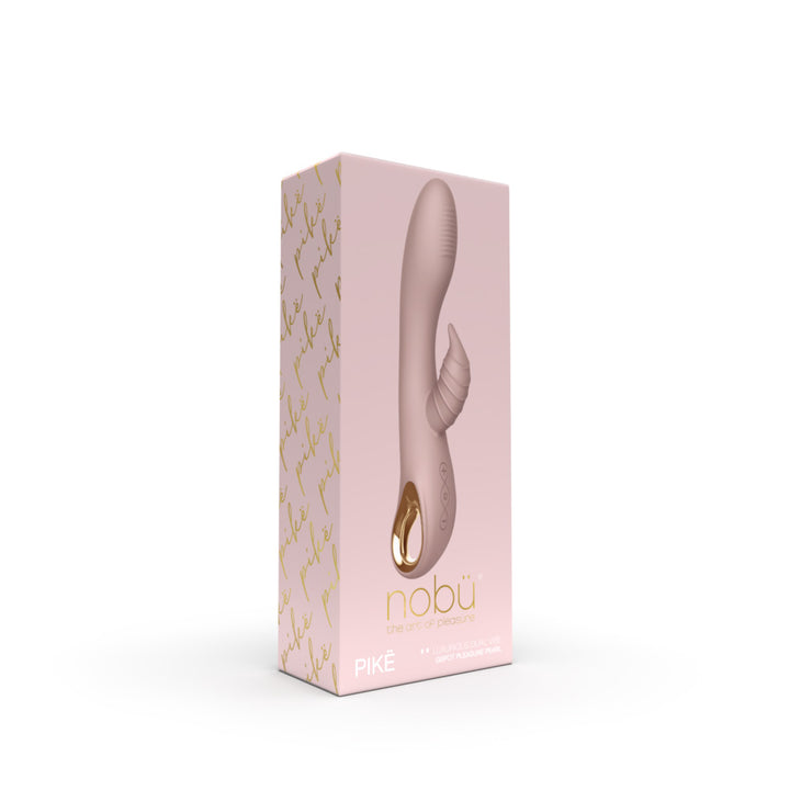 Nobu Pike Rechargeable Silicone Rabbit Vibrator front of box
