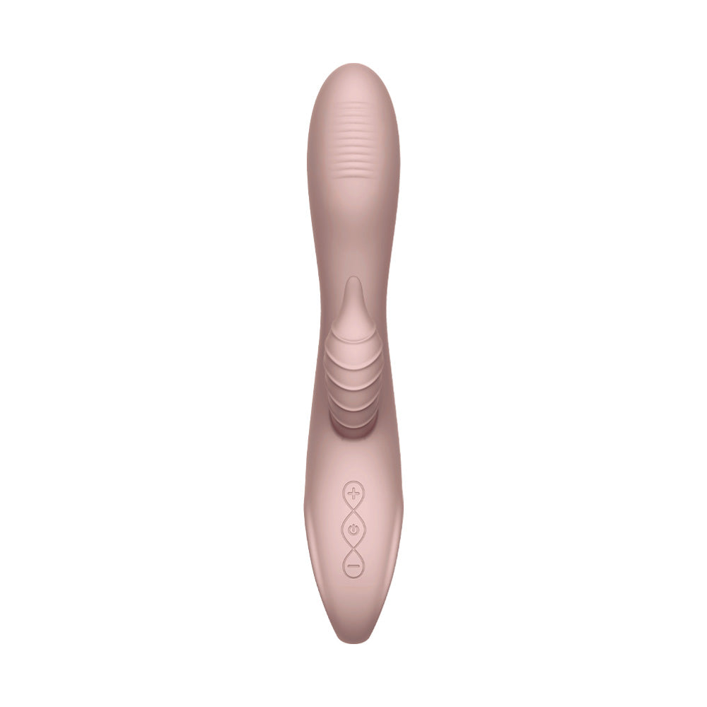 Nobu Pike Rechargeable Silicone Rabbit Vibrator front view of buttons