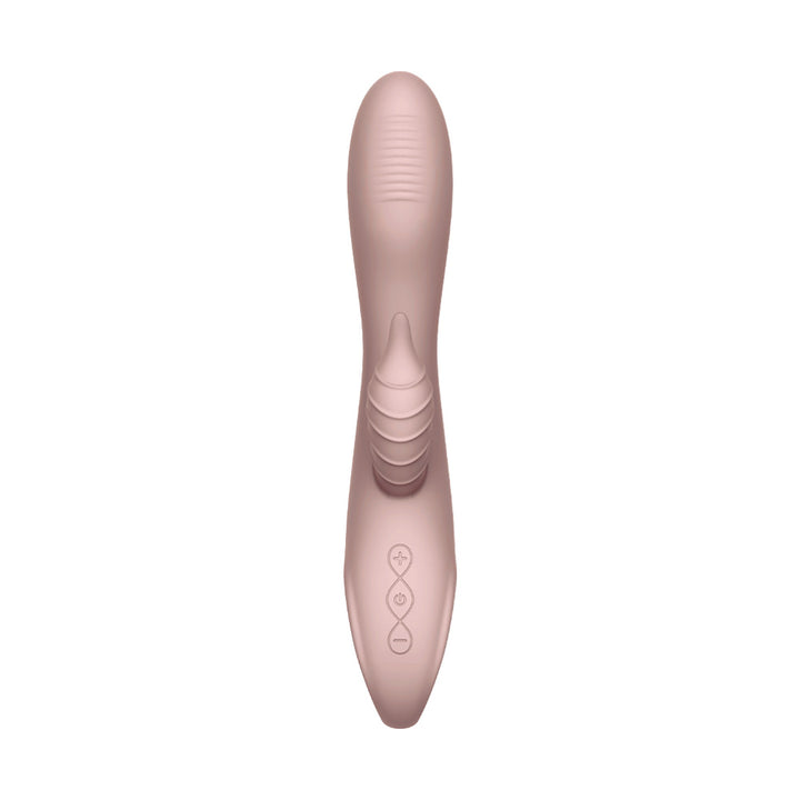 Nobu Pike Rechargeable Silicone Rabbit Vibrator front view of buttons