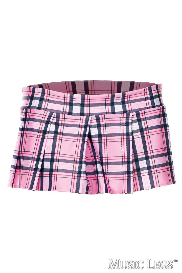 School Girl Skirt in Light Pink Close Up