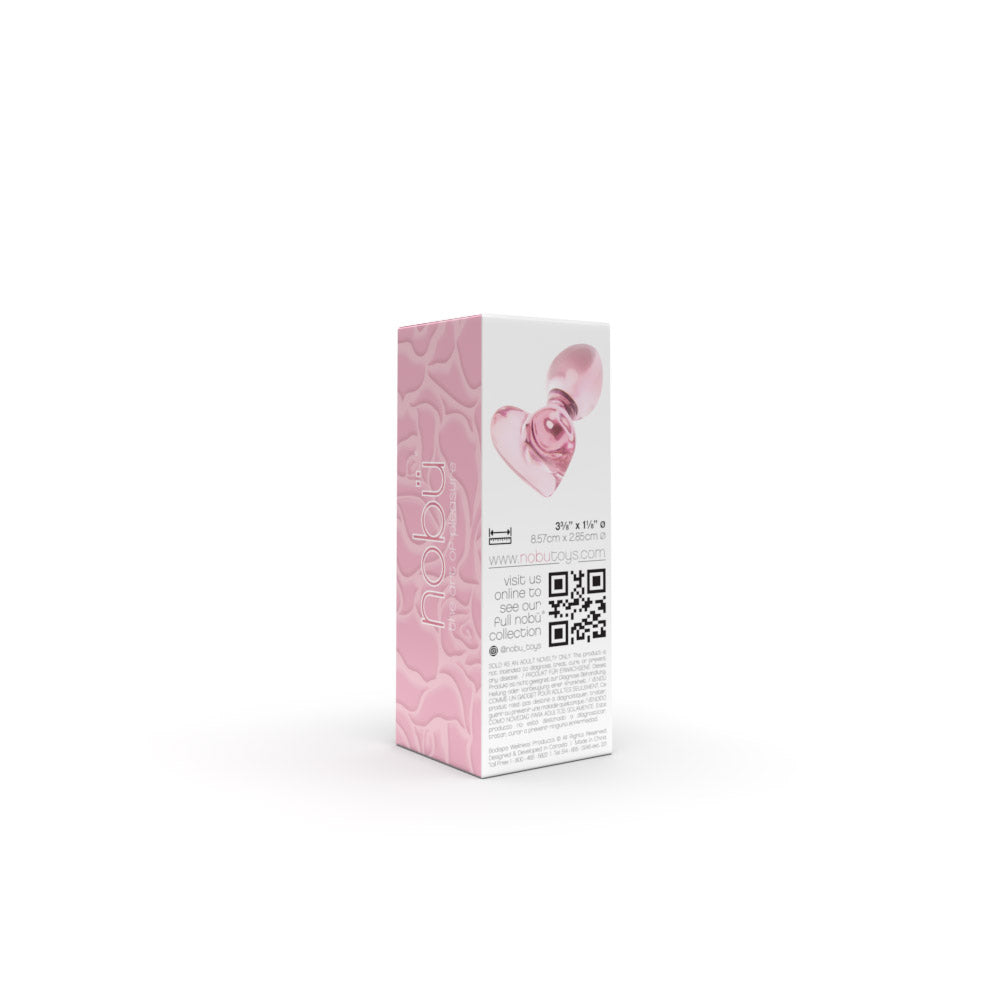 Rose Heart Anal Glass Plug Back of Box