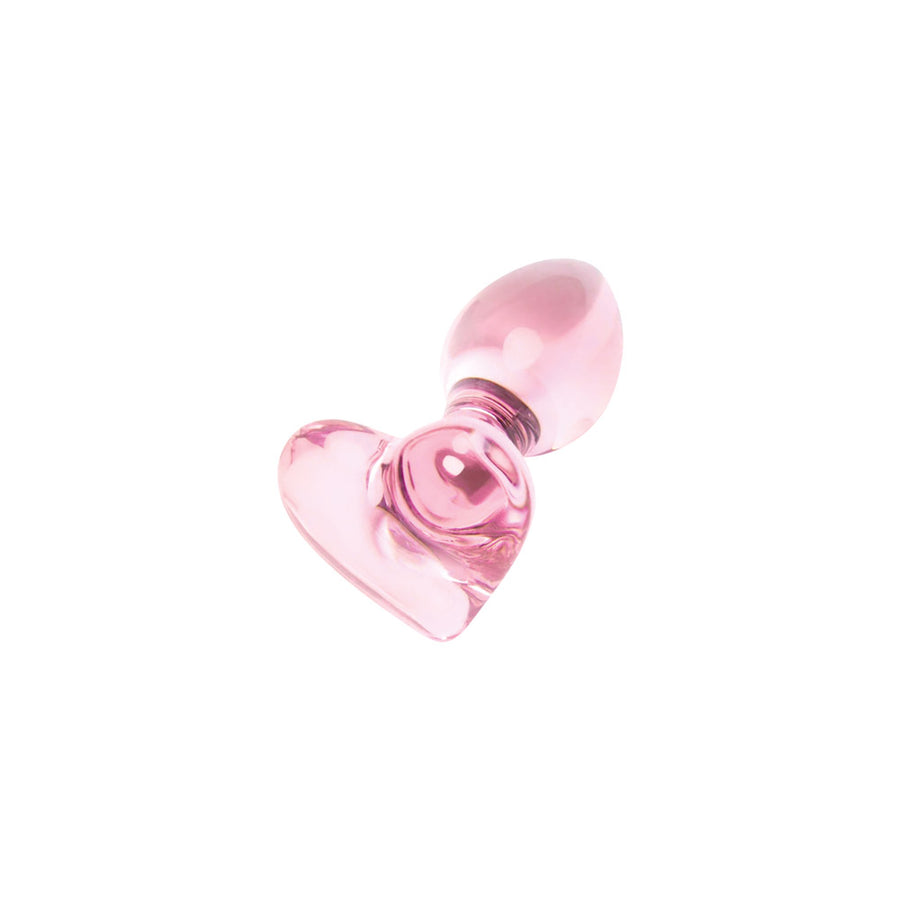 Rose Heart Anal Glass Plug Profile View