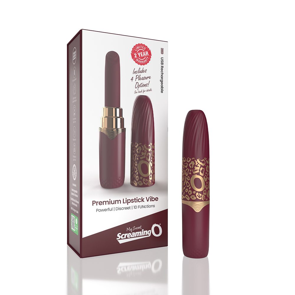 Screaming O Premium Lipstick Vibe W/ 4 Interchangeable Tips with Box