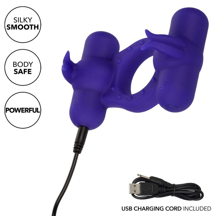 Triple Orgasm Enhancer Rechargeable Ring Charging 