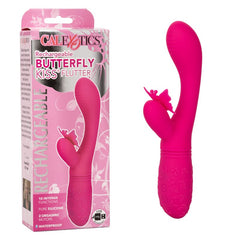 Butterfly Kiss Flutter Rechargeable Silicone Vibrator Pink Colour