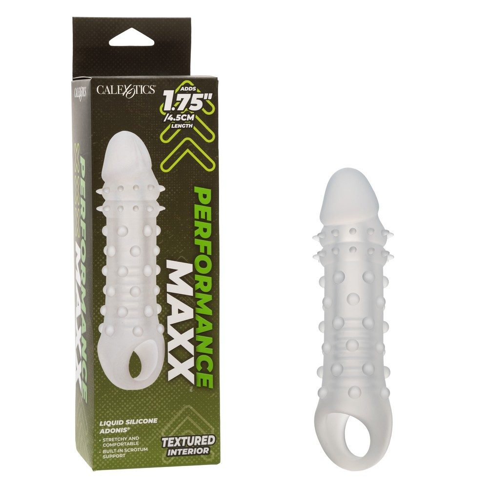 Performance Maxx Liquid Silicone Adonis Textured Extension with Product Box