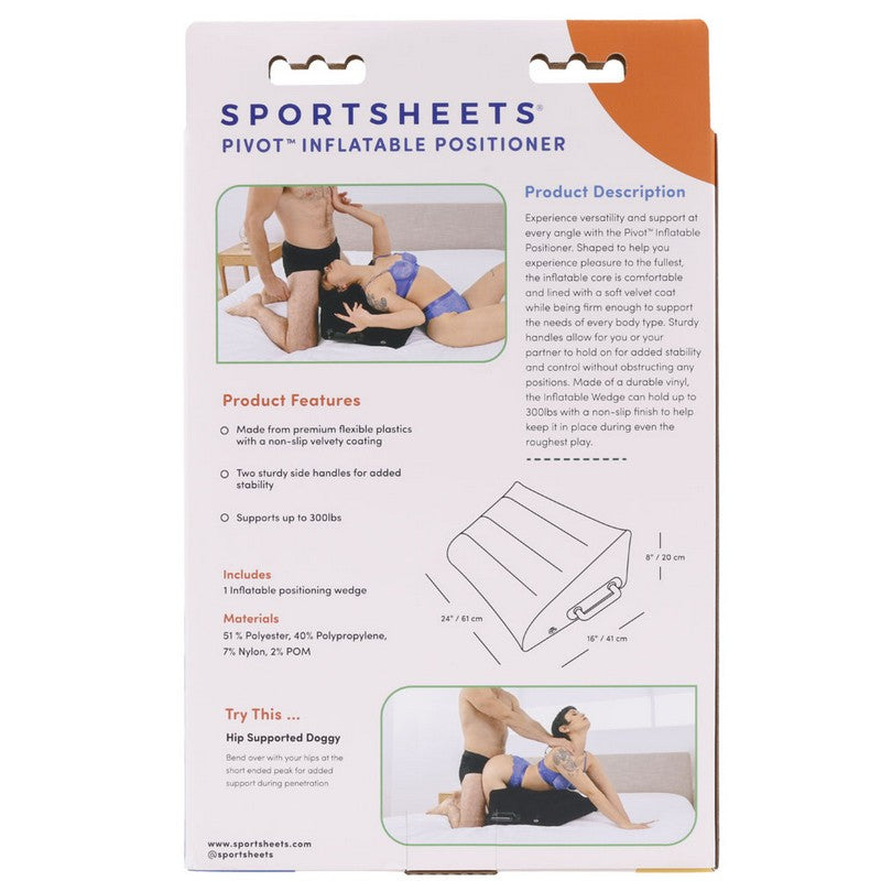 Sportsheets Pivot Inflatable Positioner Pillow- Position Support Cushion