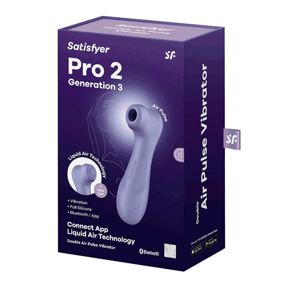 Satisfyer Pro 2 Gen 3 Double Air Pulse & Pressure Waves Vibrator & New APP Connect Product Box