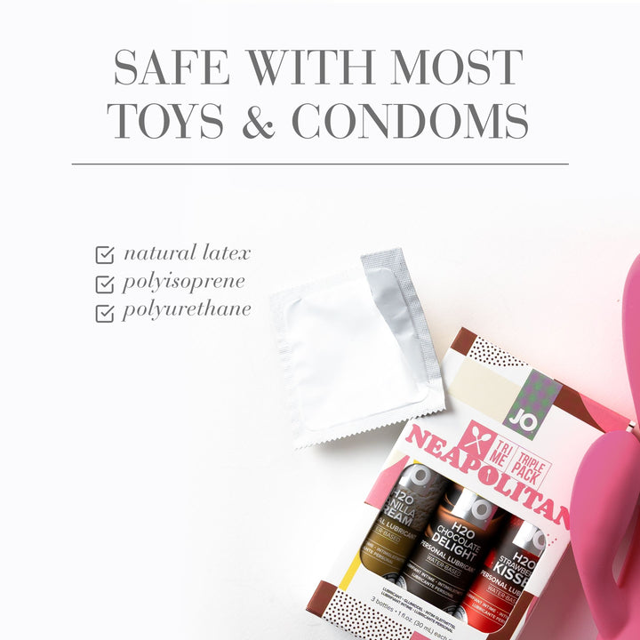 JO Neapolitan FLAVOURS Lubricants - Toy Safe