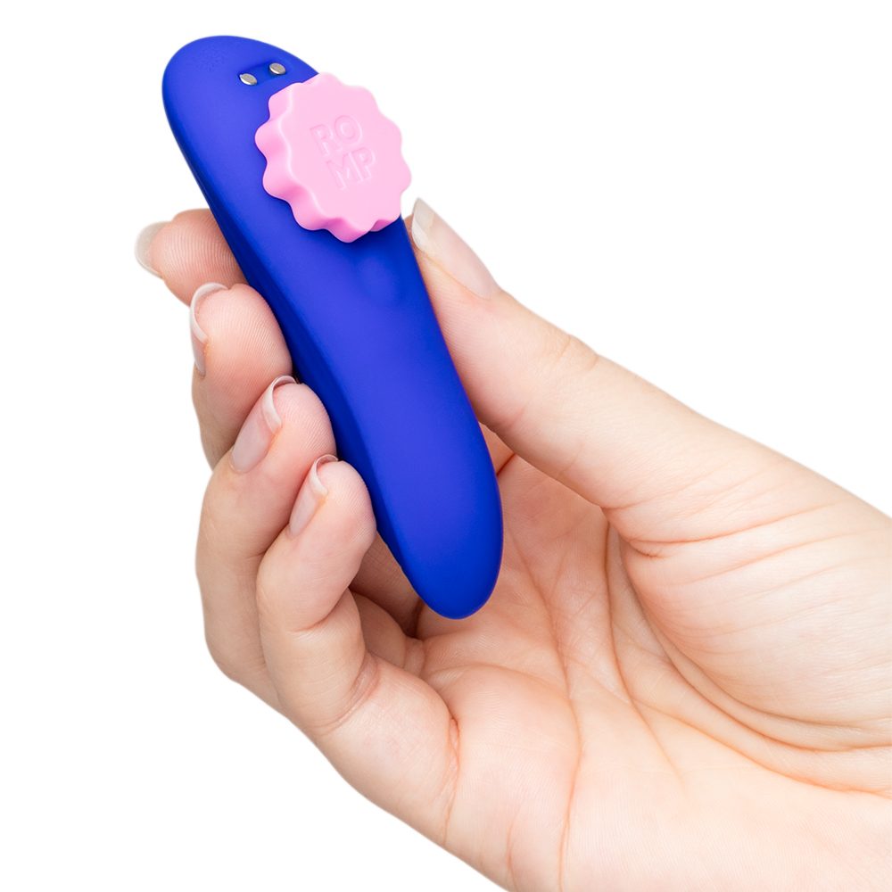 PARTY by Romp Magnetic Wearable Vibrator W/ Remote in Hand