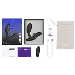 We-Vibe Vector+ Prostate & Perineum Stimulator W/ Remote Open Box