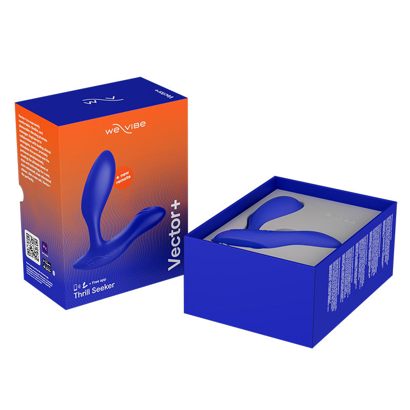 We-Vibe Vector + Prostate & Perineum Stimulator in Blue Open Box