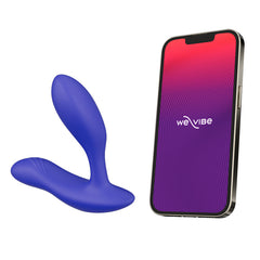 We-Vibe Vector + Prostate & Perineum Stimulator in Blue App Connect