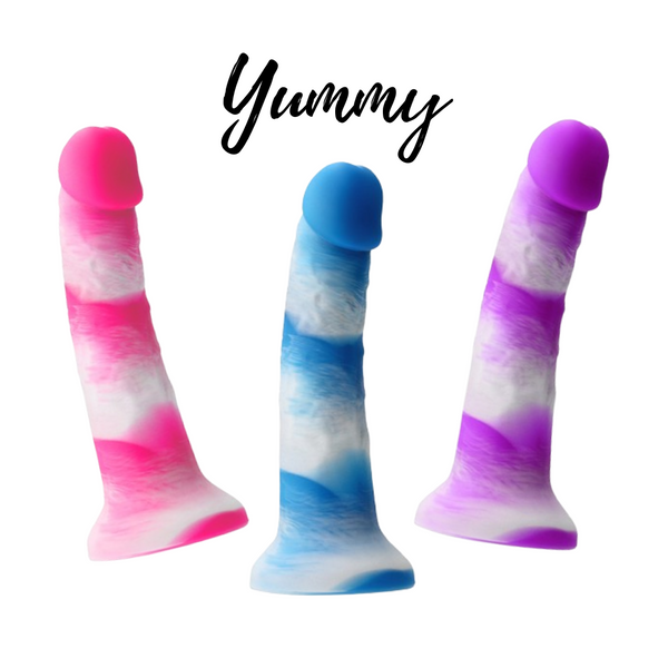 Yum Yum Pleasing 7-8" Firm Silicone Dildo with Suction Cup