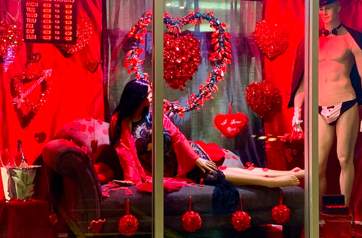 The best adult toys in Parksville Sexessories' Valentines day window display in 2021