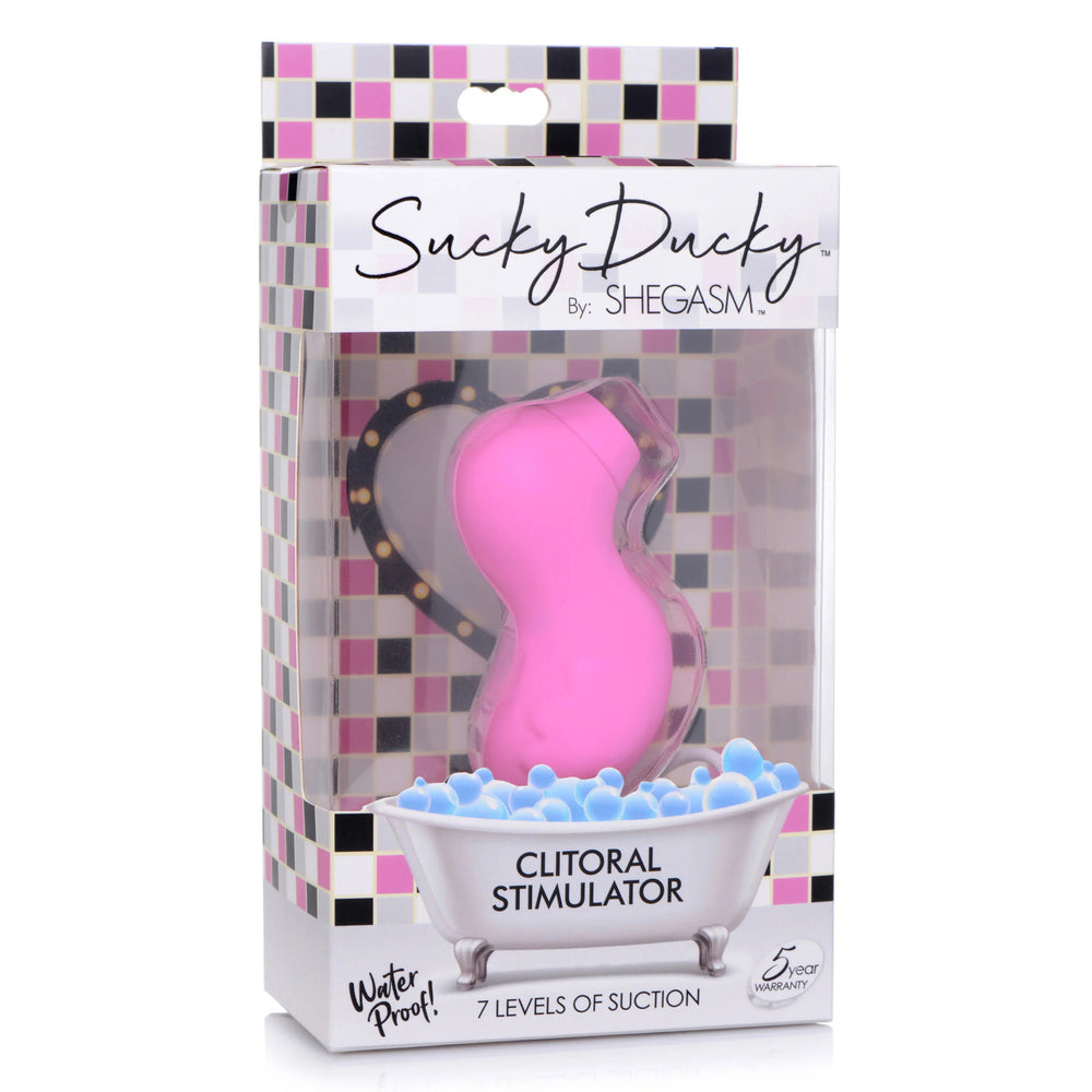 Sucky Ducky Pink Clitoral Suction Waterproof Vibrator in box