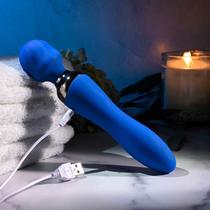 Selopa Blue Belle Double-Ended G-Spot Wand with Charging Cable