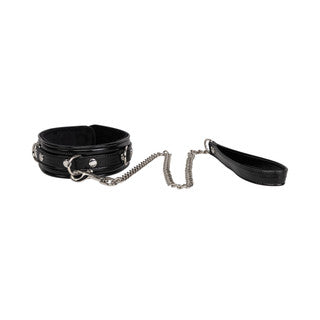 Front view of luxury collar w/ leash