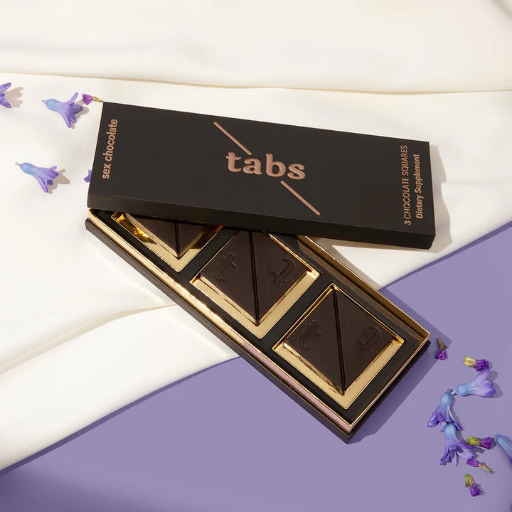 Tabs Sex Chocolate - 3 Dark Chocolate Squares / Per Box