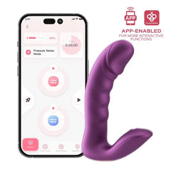 Rora 2 App Control Pressure Sense Rotating Vibrator out of box with phone screen on App