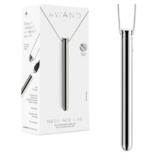 Le Wand Discreet Rechargeable Necklace Vibrator in silver