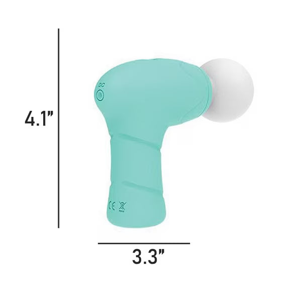 Wild Pop Pocket Purr Massager in Aqua Dimensions