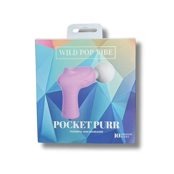 Wild Pop Pocket Purr Massager in Lavender in box