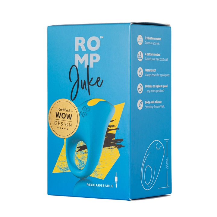 Juke by Romp Vibrating Erection Enhancement Ring product box
