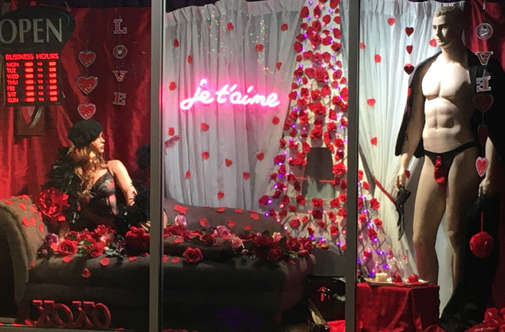 Sex store Canada Valentine's Day 2023 window display