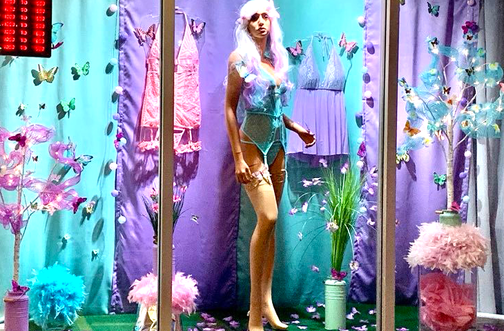 Sex store in Parksville Sexessories' spring themed 2021 window display