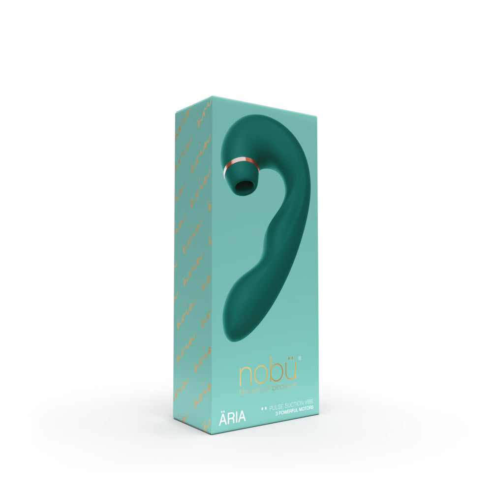 Nobu C-Shape Aria Tapping Pulse Silicone Rechargeable Vibrator W/ Super Sucker Clit Stim - Dual Stimulation Vibrator - Sexessories Parksville