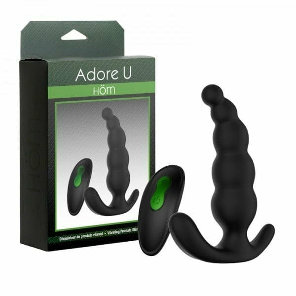 Adore U Hom Beaded Silicone Vibrating Stimulator W/ Remote - Prostate Stimulators - Sexessories Parksville