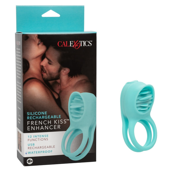 Silicone Rechargeable 12 vibration functions & a flickering tongue teaser improve stamina and girth with double cock ring