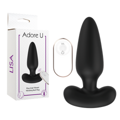 Silicone Rechargeable Vibrating Anal Plug With Remote Control