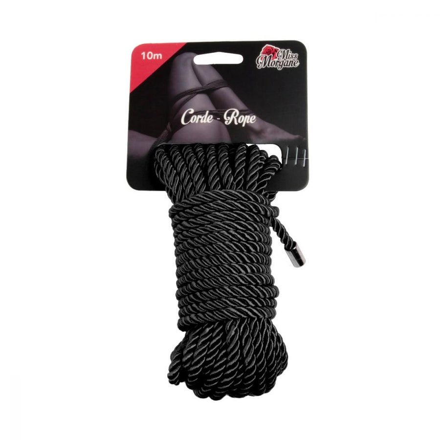 Miss Morgane Black Silk Finish Rope 10m / 32 Feet Length - Bondage & Kink - Sexessories Parksville
