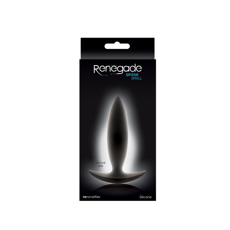Black Silicone Spade Butt Plugs Small In Box 