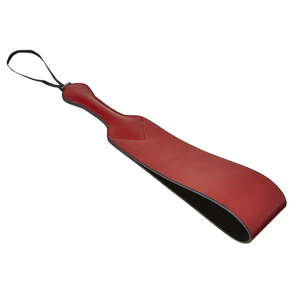 Crimson Vegan Leather Loop Spanking Paddle