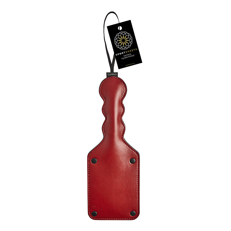 Crimson Vegan Leather Square Spanking Paddle - Bondage & Kink - Sexessories Parksville