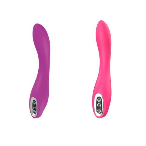 Adore U Julia Rechargeable Silicone G-Spot Vibrators in Purple and Pink