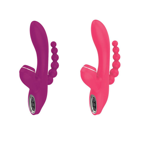 Adore U Shana Silicone Rechargeable G-Spot Vibrators available in pink and purple