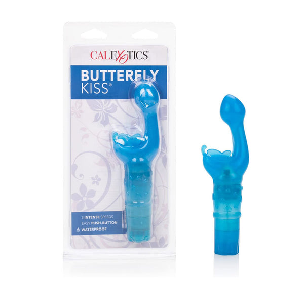 Calexotics Butterfly Kiss Rabbit Vibrator in Blue