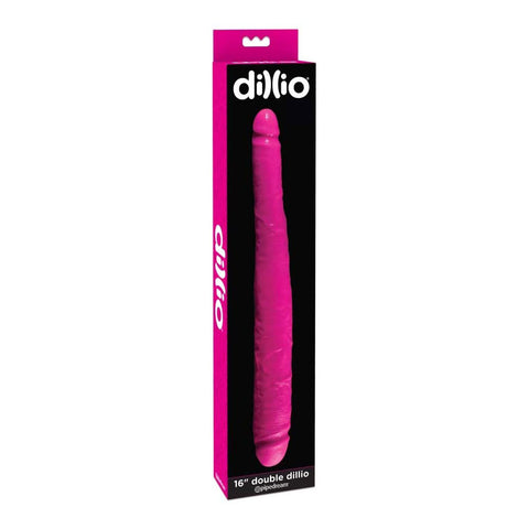 Dillio double ended 16-inch dildo dong in pink