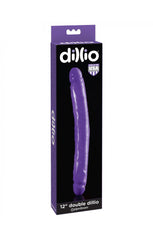 Dillio 12 inch double ended dong in purple