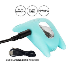 Dual exciter is rechargeable with USB charging cable included