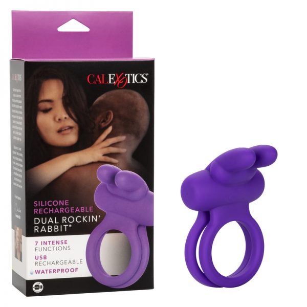 California Exotics dual rockin' rabbit vibrating cock ring and clitoral stimulator