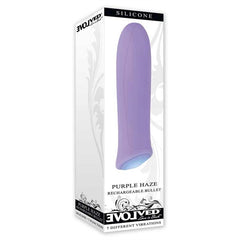 Evolved purple haze rechargeable silicone bullet vibrator
