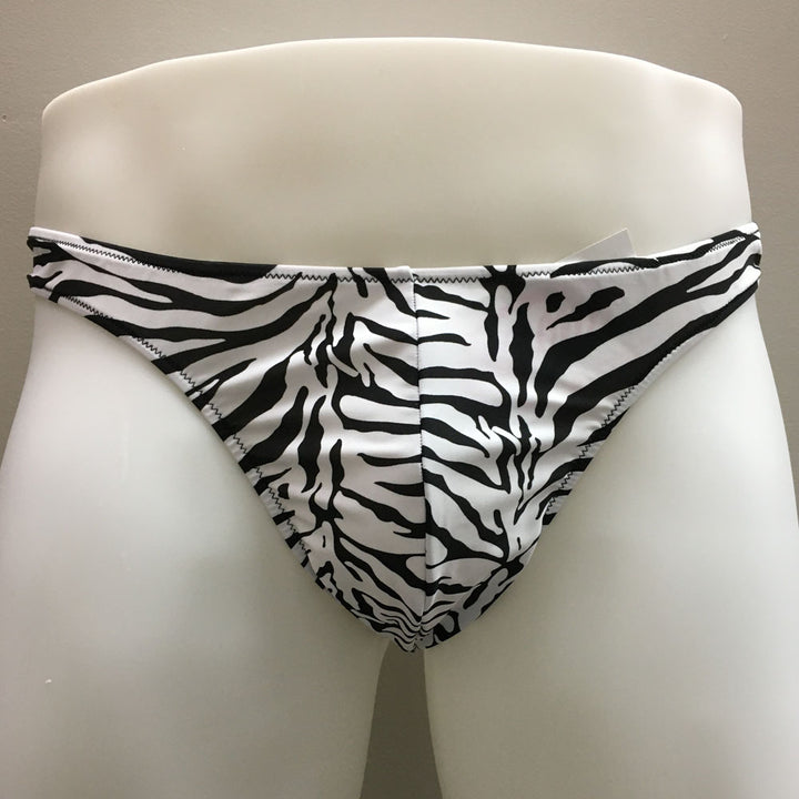 Fagioni Style 1326 Men's Zebra Print Thong Underwear from the front